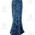 Handstamped sarong batik - blue and black seaweed