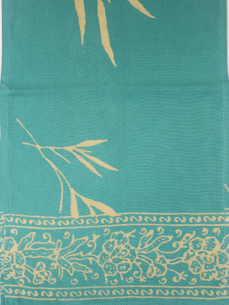 Turquoise Bamboo Batik Kimono – One Size - Image 2